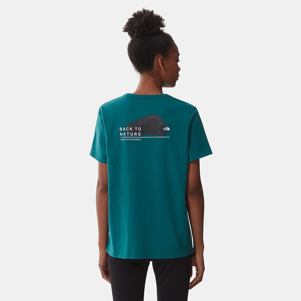 The North Face T-Shirts Womens Australia - The North Face Foundation Graphic Blue Running & Training